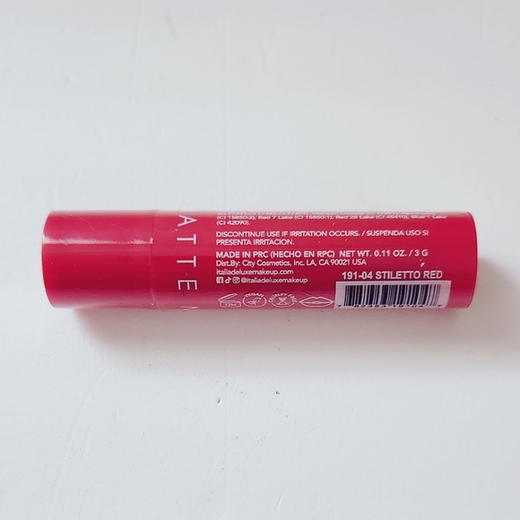 ⭐4/$15 Italia Deluxe Mousse Matte Lipstick Stiletto Red - Picture 6 of 8